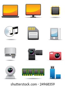 Digital Electrical Appliance Icon Set -- Premium Series