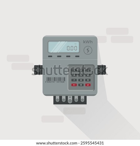 Digital electrical meter design illustration