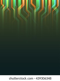 digital electronic line on green background
