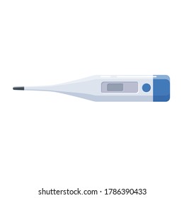 Digital electronic medical thermometer. Device for measuring the temperature of the human body. Isolated vector illustration on white background