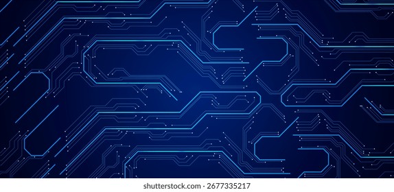 Digital Electronics Motherboard Layout Abstract Illustration