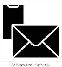 Digital Email Icon Element For Design
