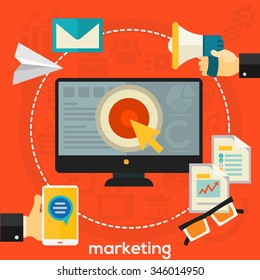 Digital and Email marketing concept