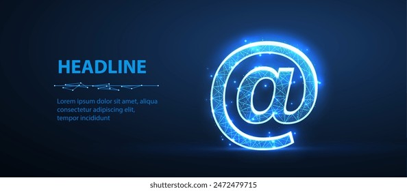 Digital email sign. AI mailing, email icon, inbox logo, envelope symbol, e-mail mailbox, send notice, message receive, correspondence e, email address, newsletter concept