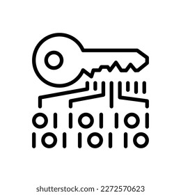 Digital Encryption Key icon in vector. Logotype