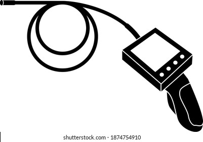 Digital Endoscope Icon , Vector