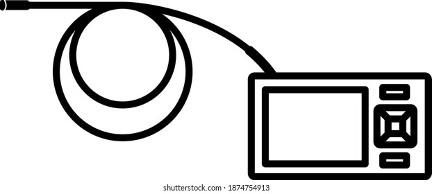 Digital Endoscope Icon , Vector