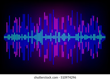 Digital Equalizer. Abstract music volume equalizer infinity computer technology . Eps 10 vector illustration 