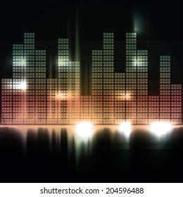 Digital Equalizer background. Vector illustration