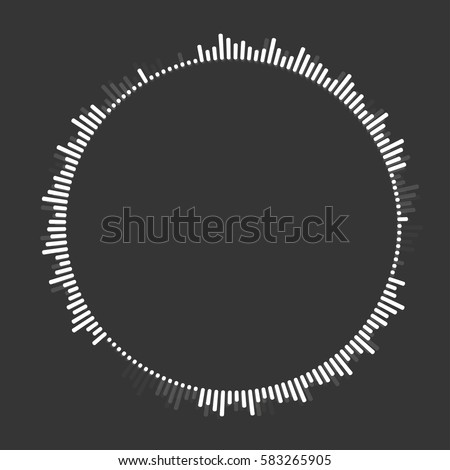 Digital equalizer as circle for radio. Vector illustration