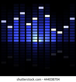 Digital equalizer, colorful sound wave. Vector illustration