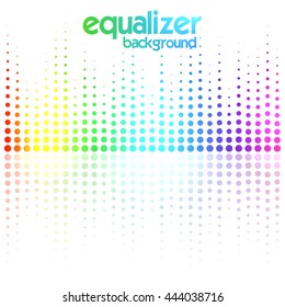 Digital equalizer, colorful sound wave. Vector illustration