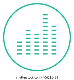 Digital equalizer line icon.