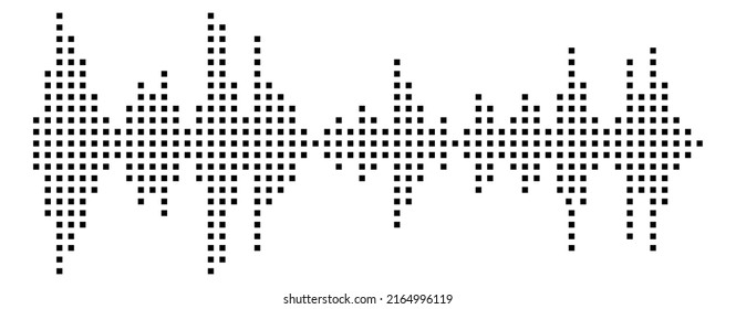 Digitaler Equalizer. Tonsignal-Amplitude des Musikabspielers
