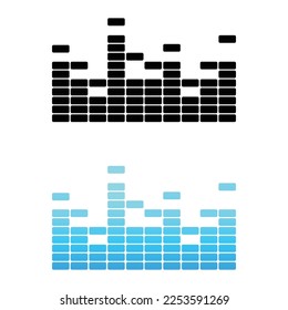 Digital equalizer on white background. Vector illustration