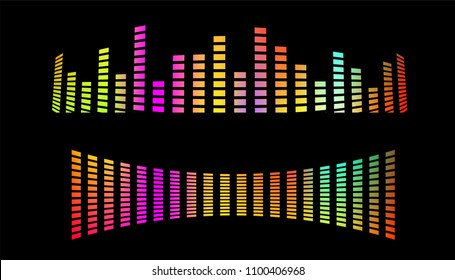 Digital equalizer  for radio. Vector illustration