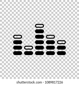 Digital equalizer. Simple icon. On transparent background.