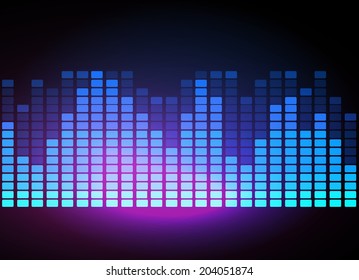 Digital Equalizer, stylized vector background