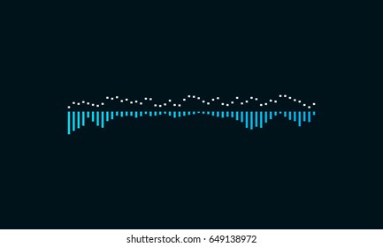 Digital equalizer. Vector concept of sound wave.