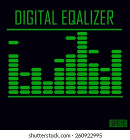 Digital equalizer. Vector, Eps 10.