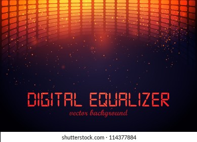 Digital Equalizer. Vector illustration.
