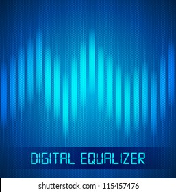 Digital Equalizer. Vector illustration.