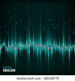 Digital equalizer. Vector illustration.