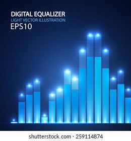 Digital equalizer. Vector illustration