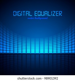 Digital Equalizer. Vector illustration.