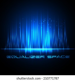 Digital Equalizer. Vector illustration. Equalizer space