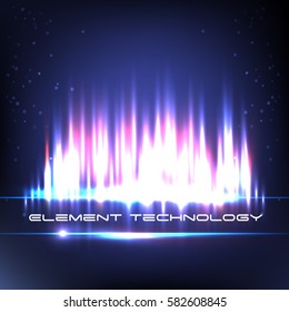 Digital Equalizer. Vector illustration. Equalizer space. Music.
