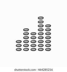 Digital equalizer vector sketch icon isolated on background. Hand drawn Digital equalizer icon. Digital equalizer sketch icon for infographic, website or app.