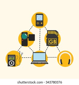 Digital era technology graphic design, vector illustration