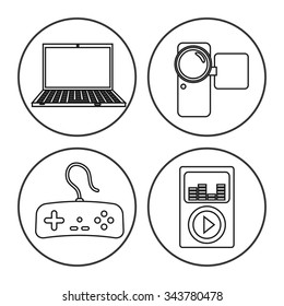 Digital era technology graphic design, vector illustration