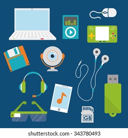 Digital era technology graphic design, vector illustration