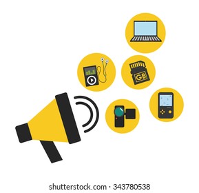 Digital era technology graphic design, vector illustration