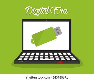 Digital era technology graphic design, vector illustration