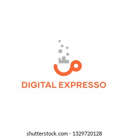 Digital Espresso Logo Design Idea