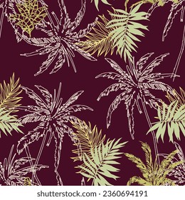 Digital ethnic style border motif luxury flowers handmade drown