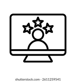 Digital Experience Line Vector Illustration On White Background.