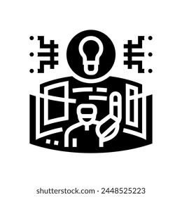 digital explorer tech enthusiast glyph icon vector. digital explorer tech enthusiast sign. isolated symbol illustration