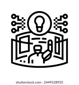 digital explorer tech enthusiast line icon vector. digital explorer tech enthusiast sign. isolated contour symbol black illustration