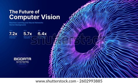 Digital Eye, Artificial Intelligence, Neural Network Technology, Futuristic Biometrics, Data Visualization, Abstract Brain Mapping and Sci-Fi Innovation Concept, Vector Illustration for Tech Design.