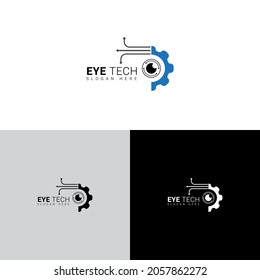Digital eye creative symbol concept. Cyber vision, circuit board abstract business logo. Video camera control, futuristic technology, vr view icon. Corporate identity logotype, company graphic design