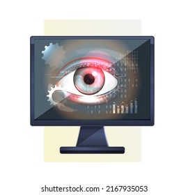 Digital Eye - Cyber Security Concept - Illustration as EPS 10 File