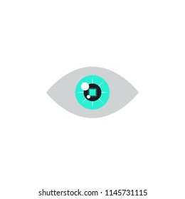 digital eye icon. Element of cyber security icon for mobile concept and web apps. Colored digital eye icon can be used for web and mobile