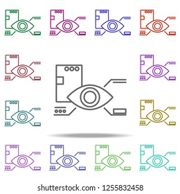 digital eye icon. Elements of intelligence in multi color style icons. Simple icon for websites, web design, mobile app, info graphics