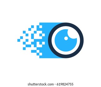 Digital Eye Icon Logo Design Element