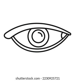 Digitaler Augensymbol, Umrandungsvektor. Blick anzeigen. Sehen Sie sich die Uhr an