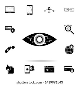 digital eye icon. Universal set of hacker for website design and development, app development